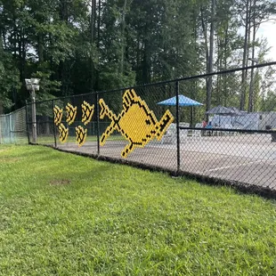 Outside fence