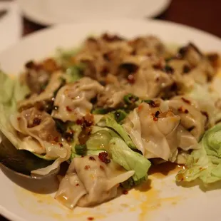 Dumplings in red sauce