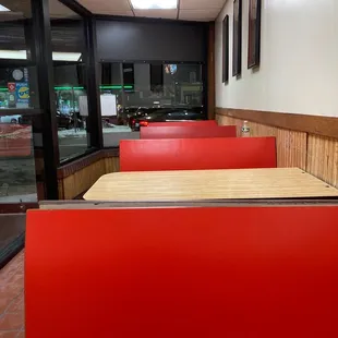 red booths