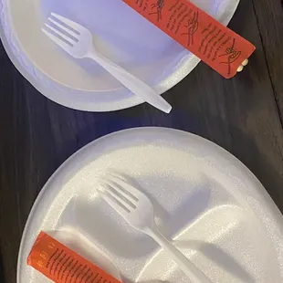 We asked for paper plates for 2.