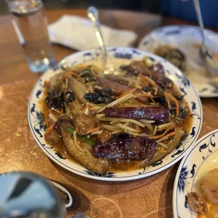 Eggplant with Hot Garlic Sauce**