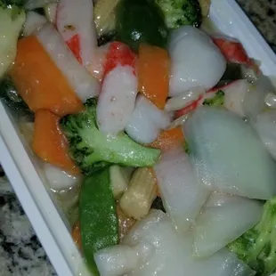 Seafood special as a to go order ma&apos;am