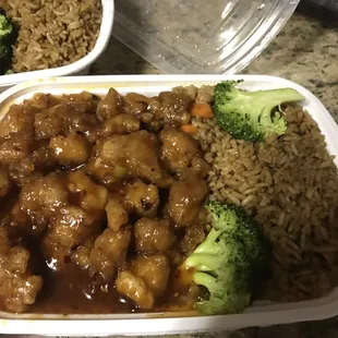 General Tso Chicken and vegetable fried rice