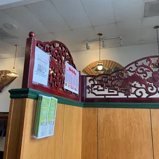 Front entrance with takeout menus.