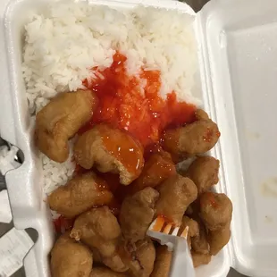 sweet and sour chicken.