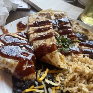 Chipotle chicken quesadilla