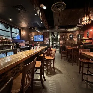 a bar with a lot of seating