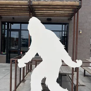 The front of the building