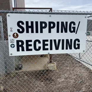 Shipping and receiving through the fence yard