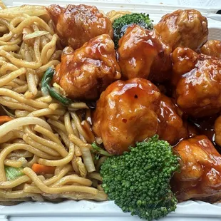 左宗鷄配蝦撈麵