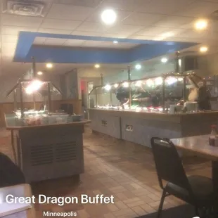 a view of the dining area