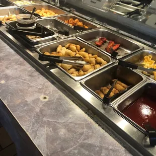 a variety of food items