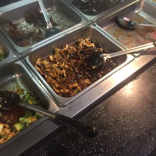 a variety of food items