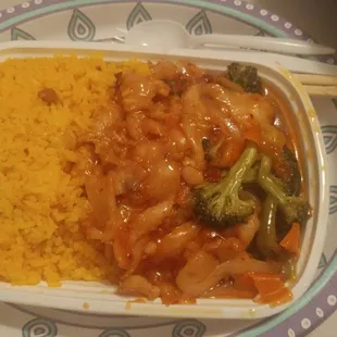 Garlic chicken (carry out).