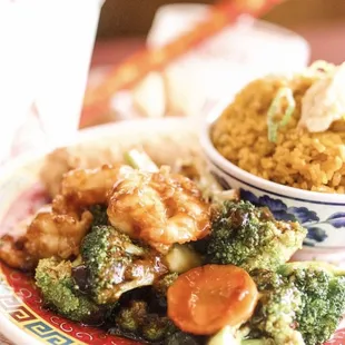 a plate of food