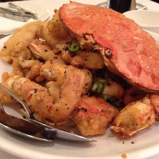 Garlic deep fried crab