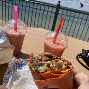 Our egg wraps and smoothies
