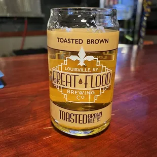 I had the West 6th Cerveza (a guest tap) - how cool are these glasses??