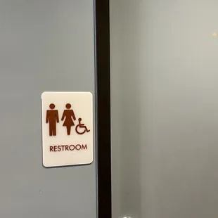 a restroom door