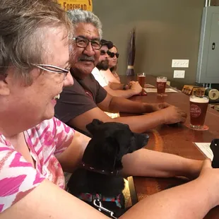 At Frontier Brewing Company with Tobi, my bro and Beth.