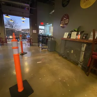 COVID precautions, traffic flow for ordering