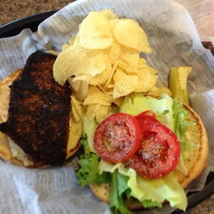 Blackened Drum on Brioche Bun