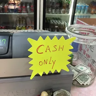 Cash only