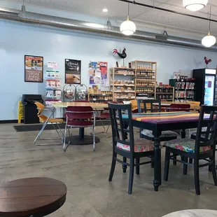 tables and chairs