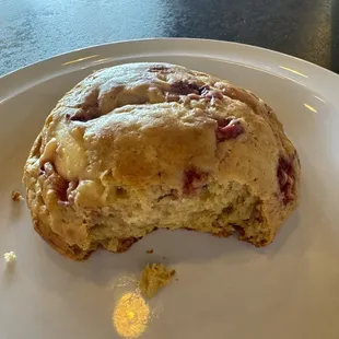 The strawberry cheesecake scone. I finished the pepperoni roll before I remembered to take a pic. The staff was very kind!