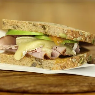 Ham and Brie Melt on Dakota Bread