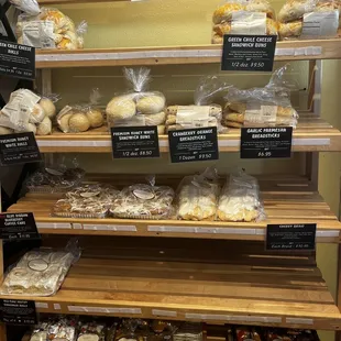 a variety of breads and pastries