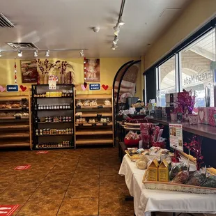 the inside of a store