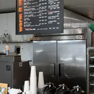 the menu of a restaurant