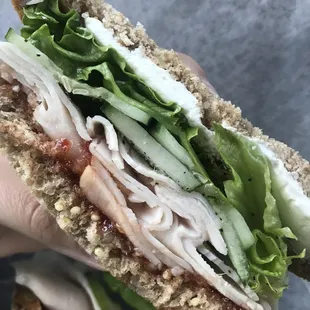 Smokey Mountain Sandwich On Dakota bread. So fresh with great textures and complimentary flavors!