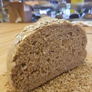 Whole Grain Goodness, full of almonds, walnuts, oats, sunflower seeds, and barley.