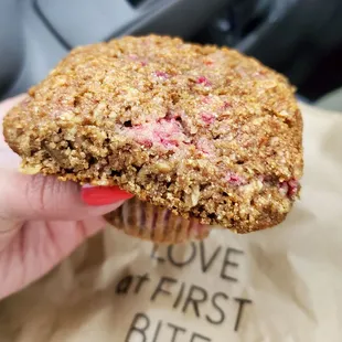 Raspberry Applesauce Muffin