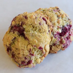 Raspberry White Chocolate Scone