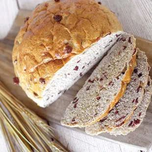 a loaf of bread on a cutting board