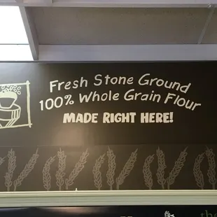 We mill our flour onsite daily for the freshest tast.