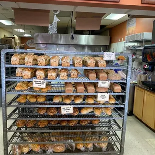 a variety of baked goods