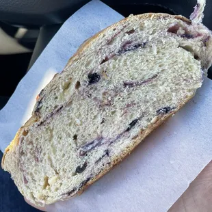 Sample of the blueberry bread yummm
