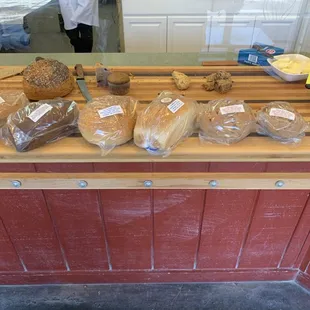 Sampling table of the days baked items