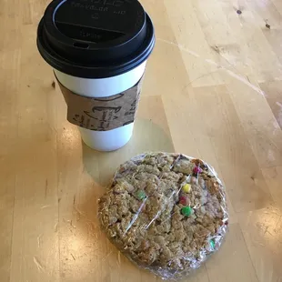 Cafe Latte and Monster Cookie (gluten-friendly)