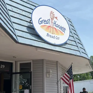 the front of the building