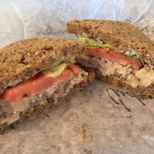 Freshly sliced and bread is crumbling apart... Poorly developed, no crumb