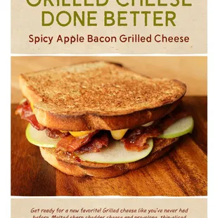 Spicy Apple Bacon Grilled Cheese - Fall Special