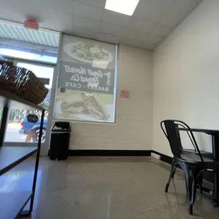the interior of a bakery