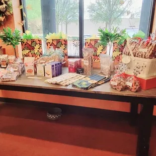 a table of goodies