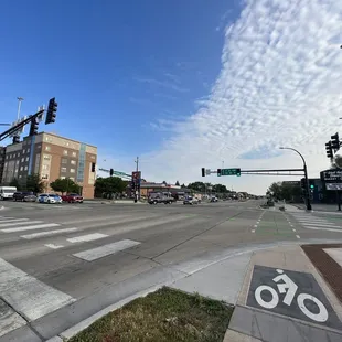 the intersection of a city street