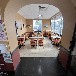 the inside of a restaurant